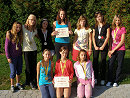 Říjen 2010 - okresní kolo přespolní běh  ml. dívky 1. místo,st. dívky 2. místo